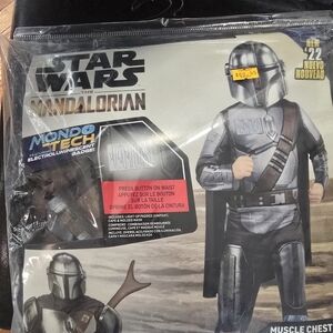 Star Wars Mandalorian Kids Costume - Black and Silver Size 4-7
